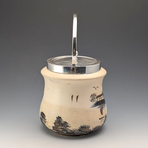 British Vintage Japonism Style Ceramic Cookie Jar