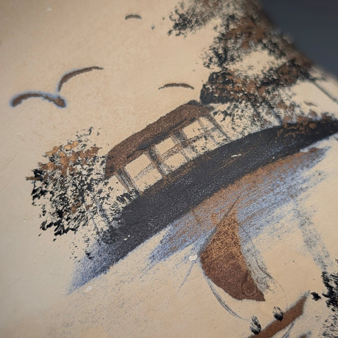 British Vintage Japonism Style Ceramic Cookie Jar