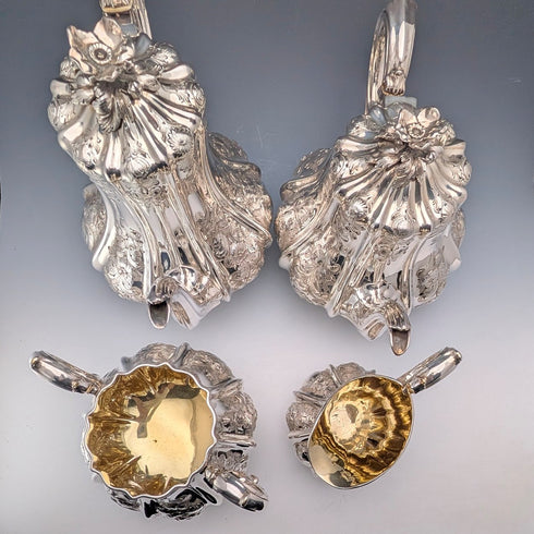 1857年英國古董鍍銀茶/咖啡套裝,埃爾金頓