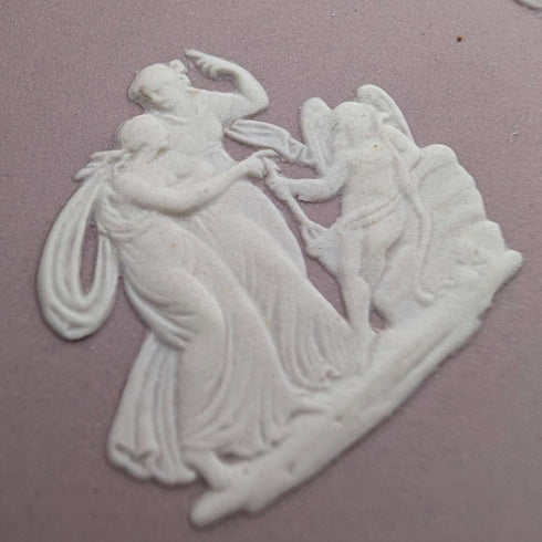 Vintage British Wedgwood Jasperware Oval Dish in Lilac