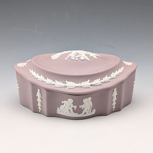 British Vintage Wedgwood Jasperware Small Box Lilac