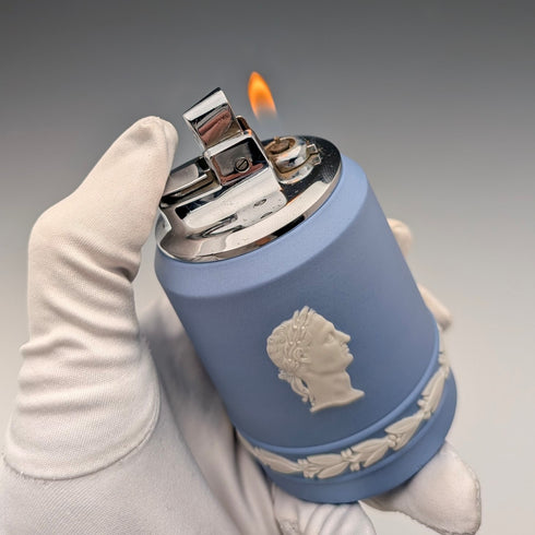 英國老式韋奇伍德碧玉器朗森燃氣打火機