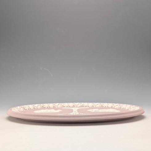 British Vintage Wedgwood Jasperware Oval Dish in Lilac
