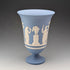 Vintage British Wedgwood Jasperware Vase, Pale Blue