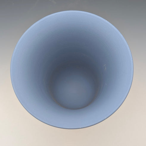 Vintage British Wedgwood Jasperware Vase, Pale Blue