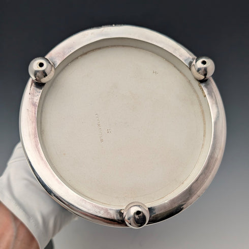 英国アンティーク ウェッジウッド ビスケットバレル ジャスパーウェア ロイヤルブルー