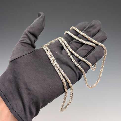 1974年喬治傑生 (Georg Jensen) 純銀長扭鏈項鍊,113厘米,62克