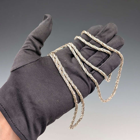 1974 Sterling Silver Long Twist Chain Necklace, 113cm, 62g, Georg Jensen