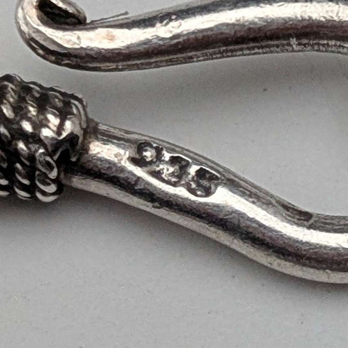 Vintage sterling silver Byzantine chain necklace, 76cm, 35g