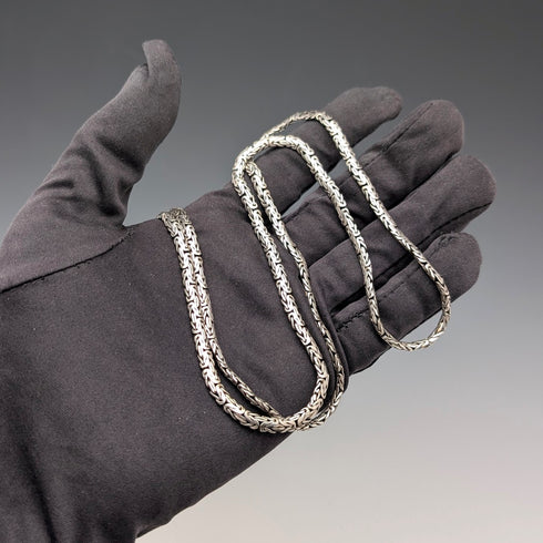 復古純銀拜占庭風格項鍊,76厘米,35克