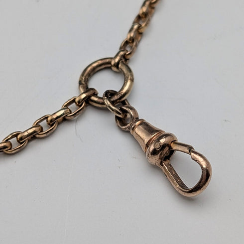 英國古董 Pinchbeck 手筒鏈項鍊,長 133 厘米,帶夾子
