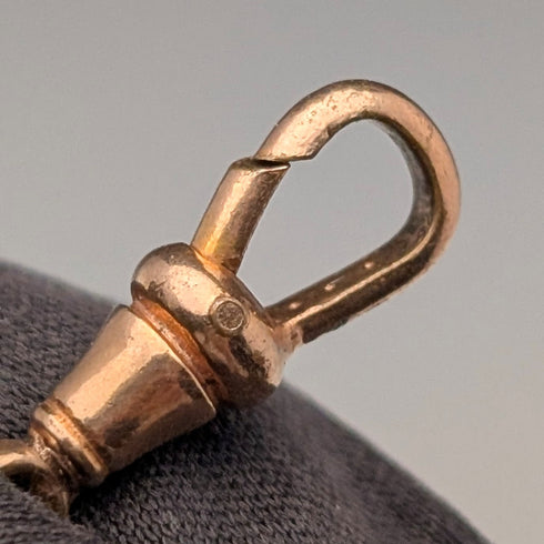 英國古董 Pinchbeck 手筒鏈項鍊,長 133 厘米,帶夾子