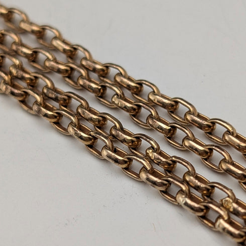 英國古董 Pinchbeck 手筒鏈項鍊,長 133 厘米,帶夾子