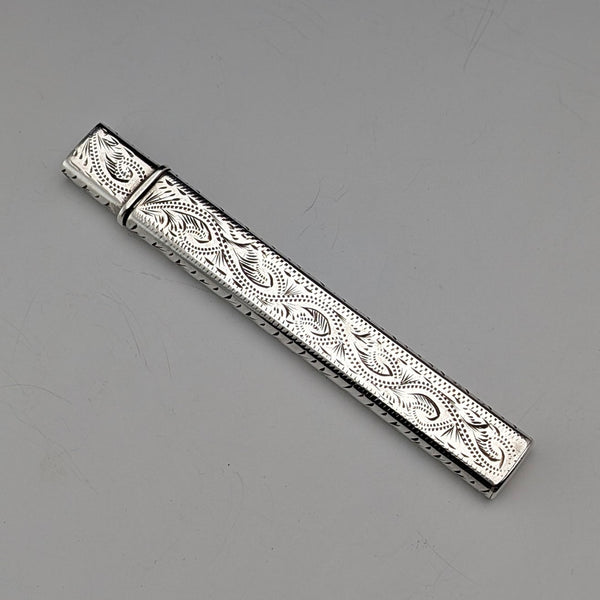 1902年詹姆斯芬頓設計的英國古董純銀鉛筆架