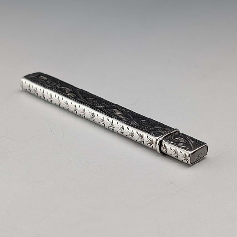 1902 British Antique Sterling Silver Pencil Holder by James Fenton