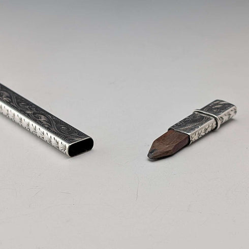 1902 British Antique Sterling Silver Pencil Holder by James Fenton