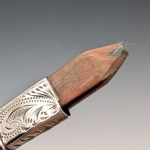 1902 British Antique Sterling Silver Pencil Holder by James Fenton
