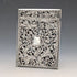 1837 British Antique Sterling Silver Openwork Floral Decor Card Case, 80g, Nathaniel Mills