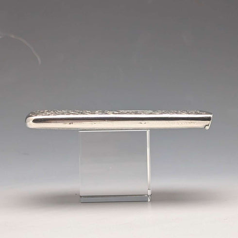 1897 British Antique Sterling Silver Sliding Card Case, 84g, HW King & Son