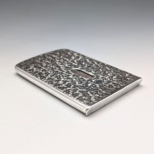 1897 British Antique Sterling Silver Sliding Card Case, 84g, HW King & Son