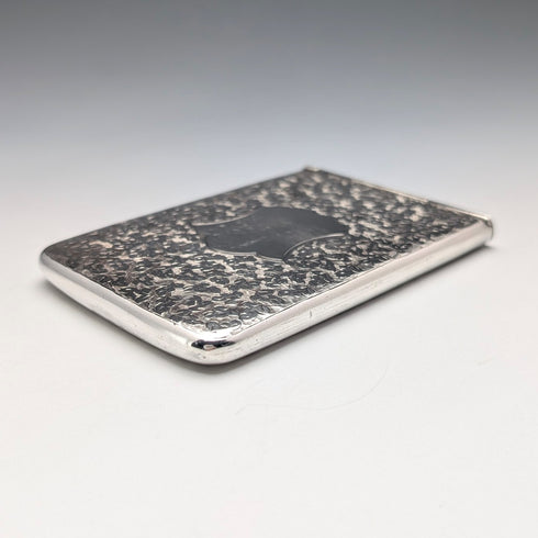 1897 British Antique Sterling Silver Sliding Card Case, 84g, HW King & Son