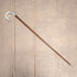 Italian Vintage Brown Shaft Sterling Silver Horsehead Handle Walking Stick, 95cm