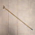 Vintage brown shaft resin fox head handle walking stick, 90cm