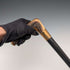 Vintage Black Shaft Antler L-Handle Walking Stick, 72cm, ASHBEY