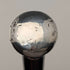 1916 British Antique Black Shaft Sterling Silver Rondelle Handle Cane 87cm
