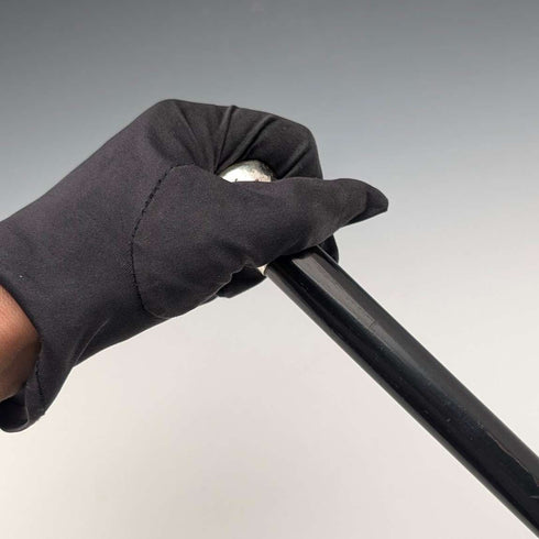 1916 British Antique Black Shaft Sterling Silver Rondelle Handle Cane 87cm