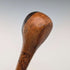 Vintage two-tone brown shaft rondelle handle walking stick, 91cm