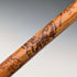 Vintage two-tone brown shaft rondelle handle walking stick, 91cm
