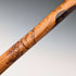 Vintage two-tone brown shaft rondelle handle walking stick, 91cm
