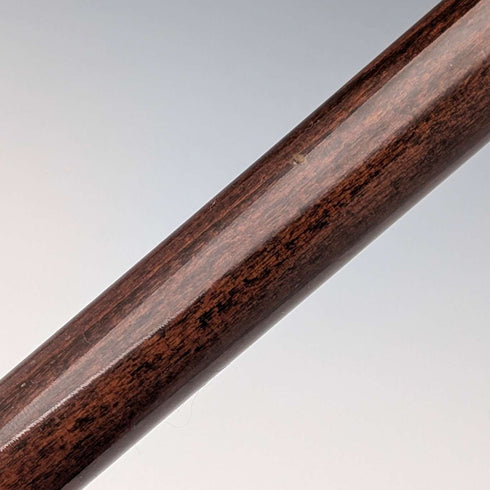 Italian Vintage Brown Shaft Sterling Silver Horsehead Handle Walking Stick, 95cm