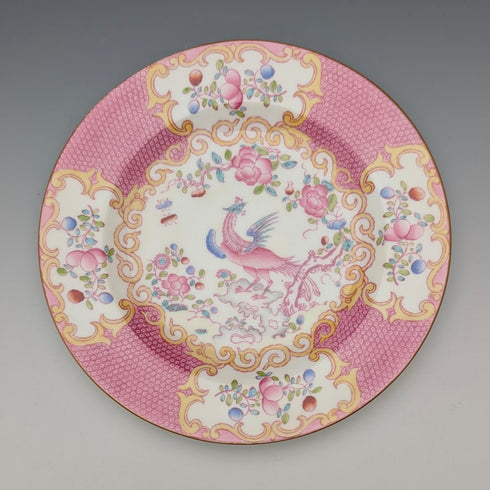 1920s British Minton Teacup Trio Pink Cockatrice, Custom Order for Meyer Emporium ②