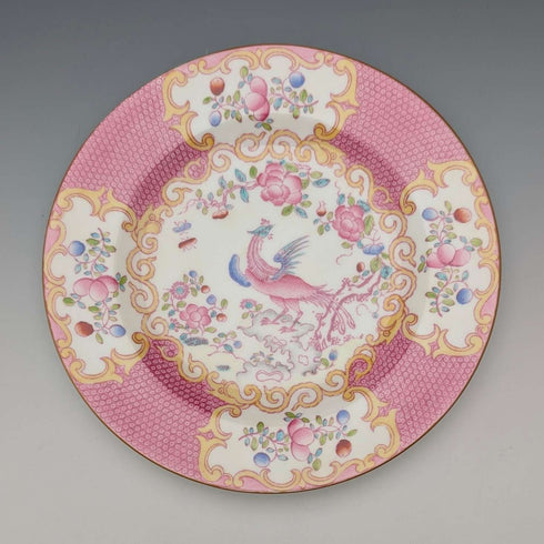 1920s British Minton Teacup Trio Pink Cockatrice, Custom Order for Meyer Emporium ②