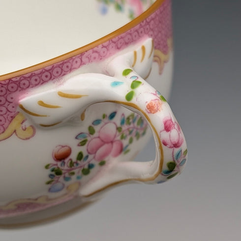 1920s British Minton Teacup Trio Pink Cockatrice, special order for Meyer Emporium ④