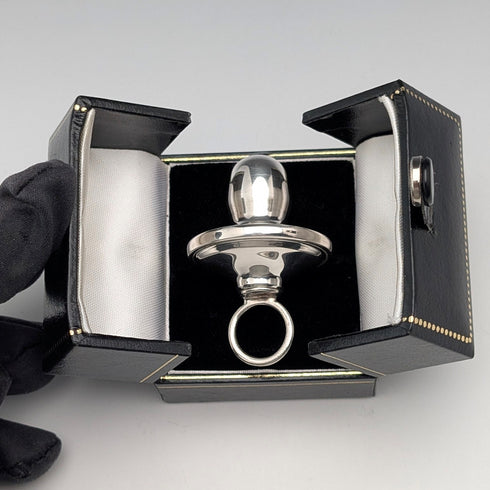 British Vintage Sterling Silver Pacifier, 19g, Carr's of Sheffield