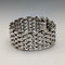 1975 British Vintage Sterling Silver Gate Style Bracelet, 57g, PM