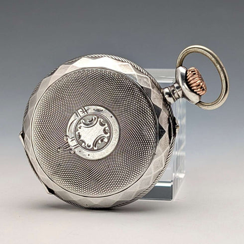 Antique Hebdomus 8-day pocket watch with silver case, in good working order