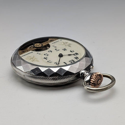 アンティーク ヘブドマス 8日巻懐中時計 銀側ケース 動作良好