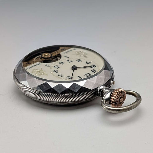 Antique Hebdomus 8-day pocket watch with silver case, in good working order