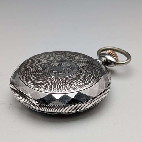 Antique Hebdomus 8-day pocket watch with silver case, in good working order