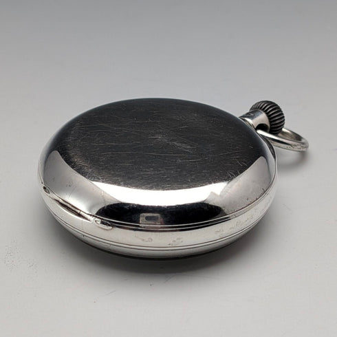 1899年 英国アンティーク J.W.Benson BANK 懐中時計 純銀オープンフェース 動作良好