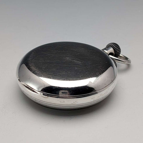 1899 British antique JW Benson BANK pocket watch, sterling silver open face, in good working order