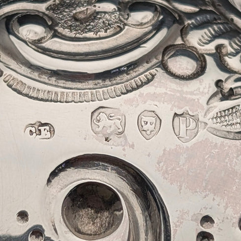 1890年 英国アンティーク 純銀製 脚付きボウル 直径13cm Charles Edwards