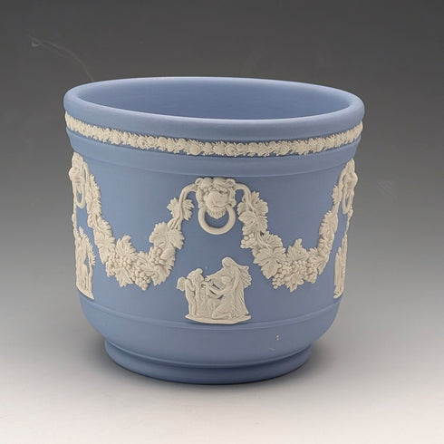 英国ヴィンテージ ウェッジウッド ジャスパーウェア製 プランターポット