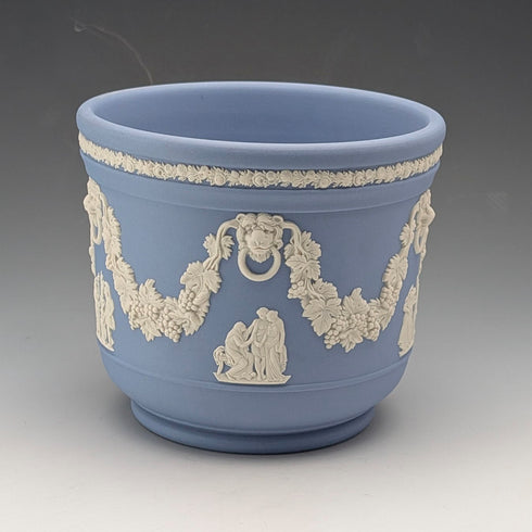 英国ヴィンテージ ウェッジウッド ジャスパーウェア製 プランターポット