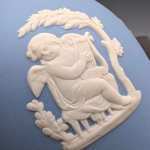 英国ヴィンテージ ウェッジウッド ジャスパーウェア製 一輪挿し花瓶ペア