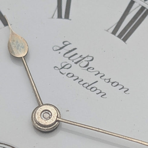 1899年 英国アンティーク J.W.Benson BANK 懐中時計 純銀オープンフェース 動作良好